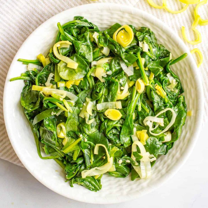 SAUTEED SPINACH FRICASSE