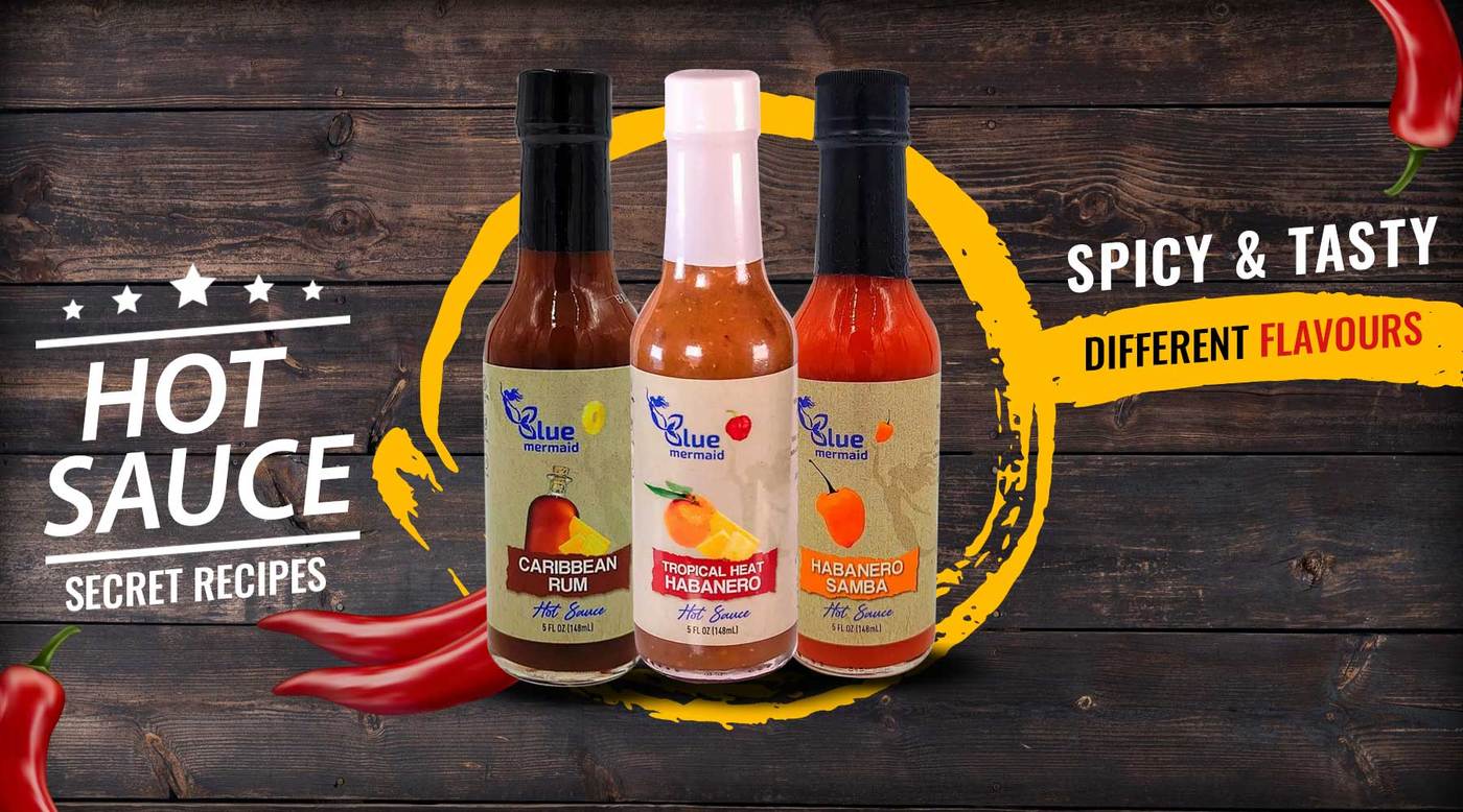 Hot Sauces Banner | BlueMermaidGourmet